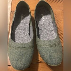 Allbirds Women's Wool Ballet Flats in Olive Green